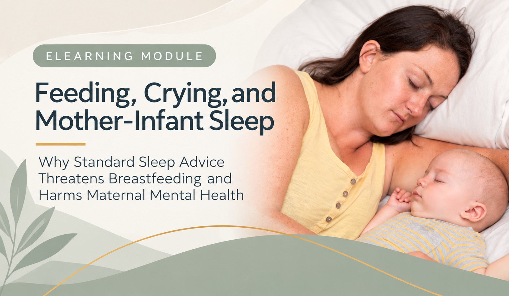 Feeding, crying, and mother-infant sleep: Why standard sleep advice threatens breastfeeding & mental health